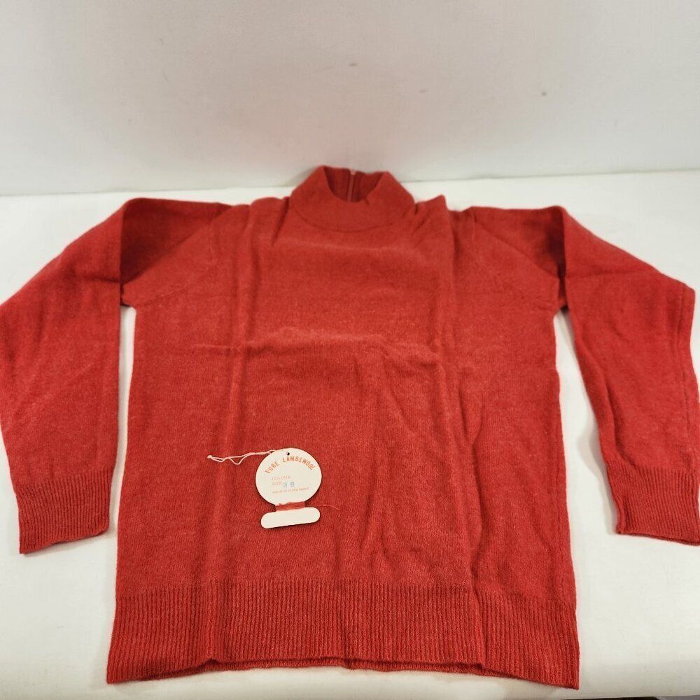 Vintage Hong Kong Import Wool Sweater Red Size Small NEW